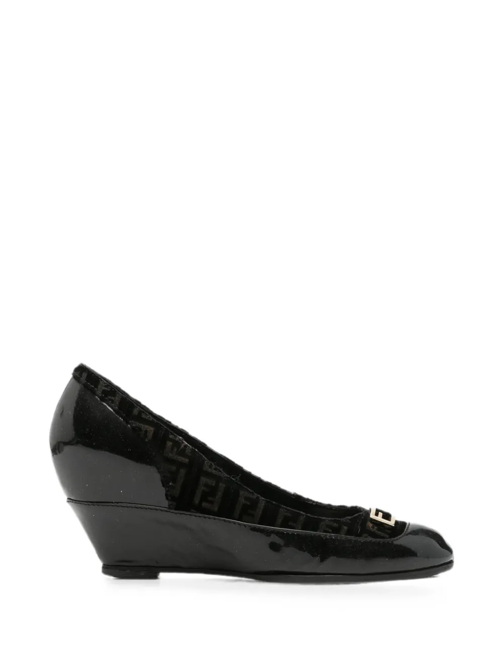 Fendi Pre-Owned 1990s logo-print pumps - Schwarz