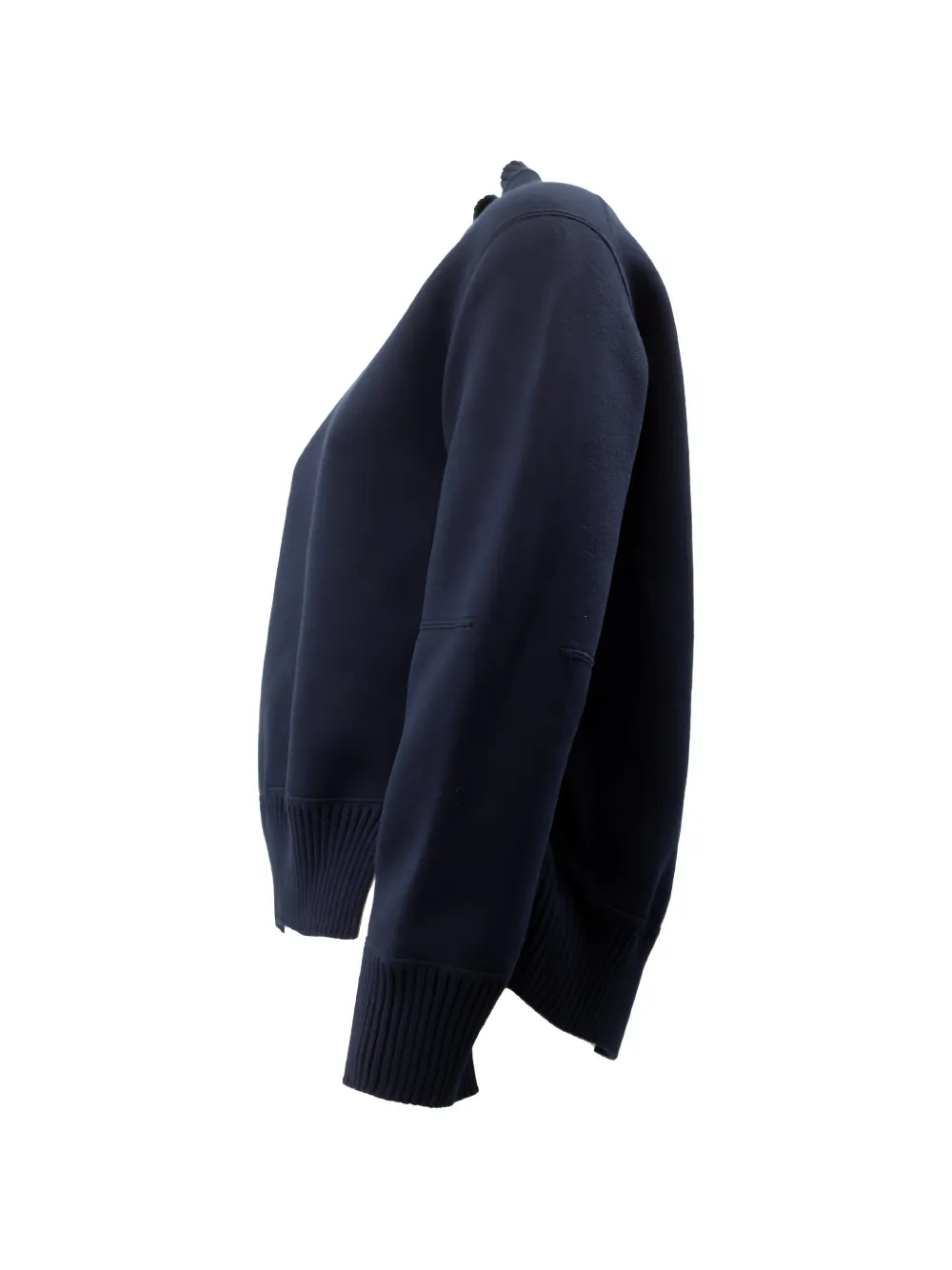 sacai Trui met geplooide achterkant en vlakken Blauw