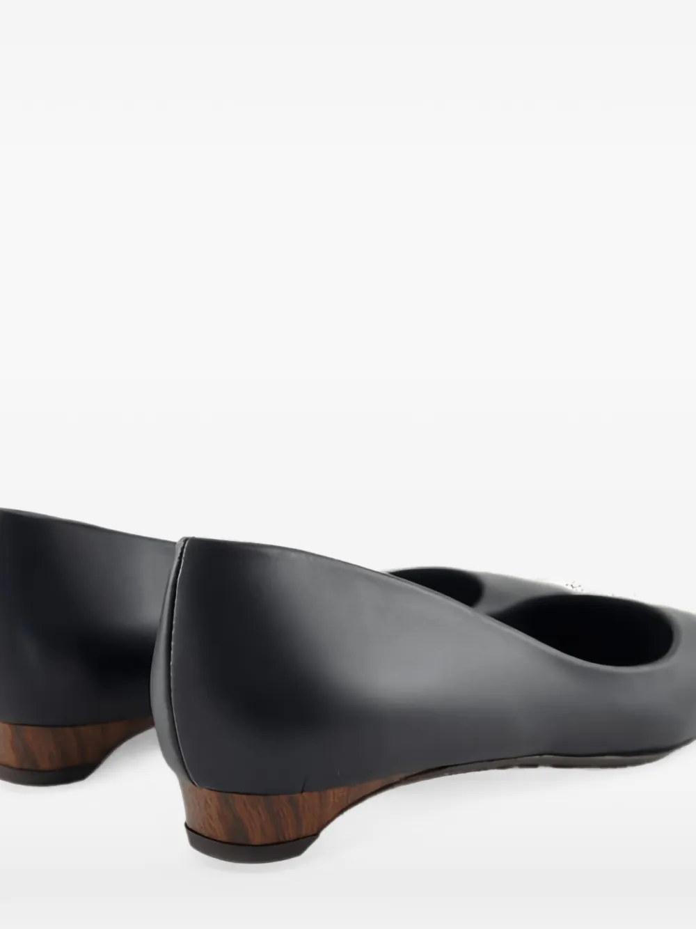 THIRON Ozu pointed-toe wooden-heel pumps