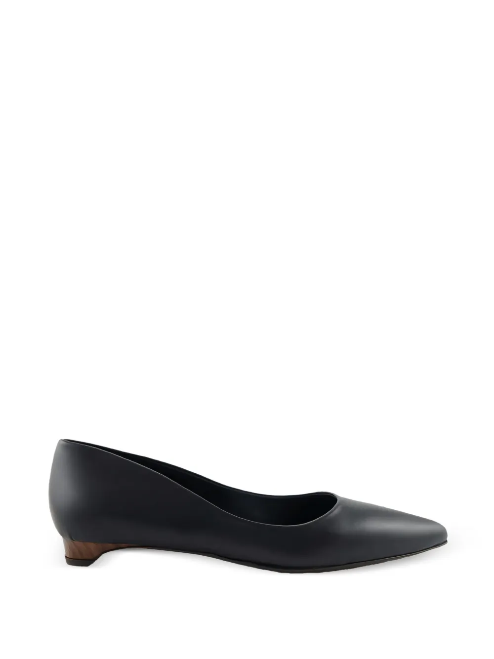 THIRON Ozu pointed-toe wooden-heel pumps - Noir