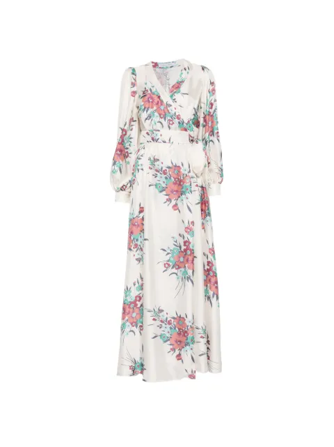 Raquel Diniz vestido largo Aurora con estampado floral