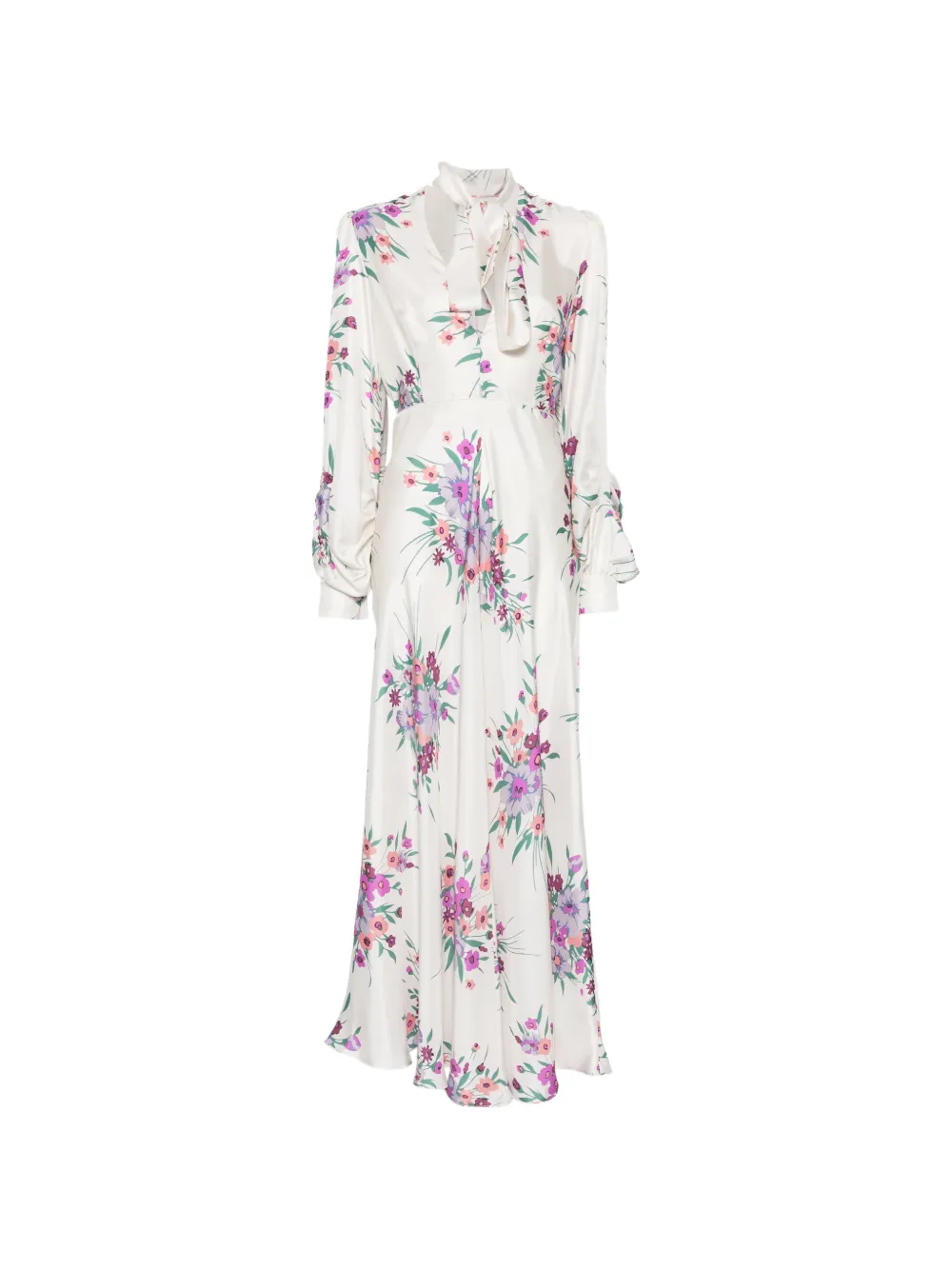 Raquel Diniz Valerie floral-print tie-neck maxi dress