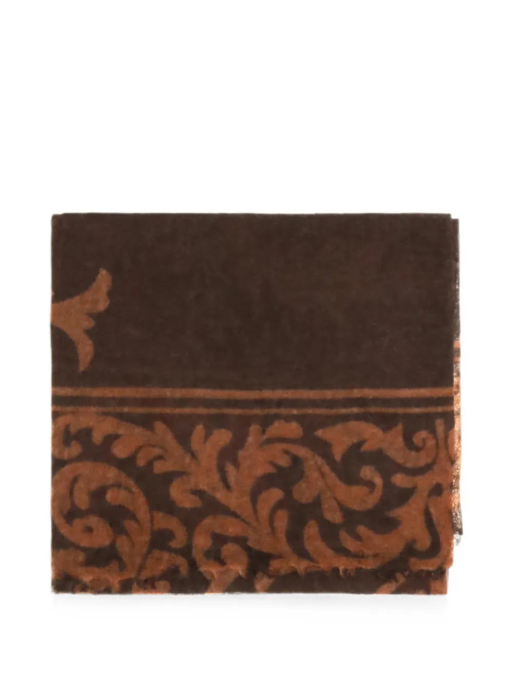MIRROR IN THE SKY Souffle baroque-print scarf - Braun