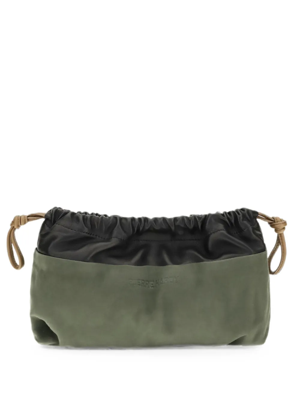 Pierre Hardy Twin leather clutch bag - Verde