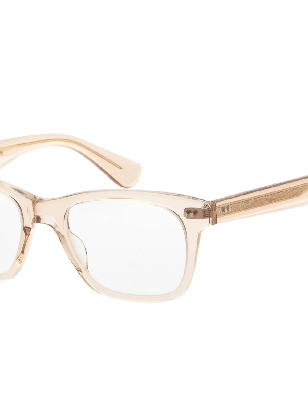 Garrett Leight Buchanan bril met vierkant montuur Beige