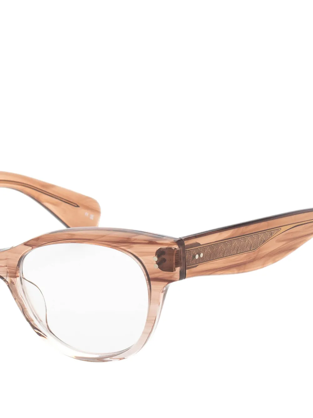 Garrett Leight Octavia bril met cat-eye montuur Bruin