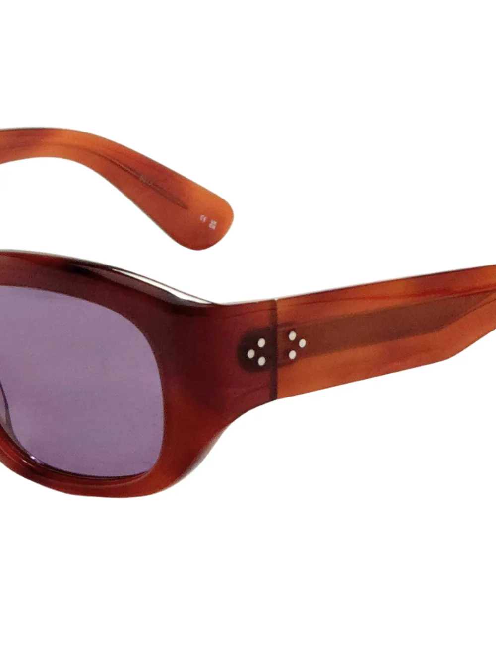 Garrett Leight Laguna zonnebril met rechthoekig montuur Bruin