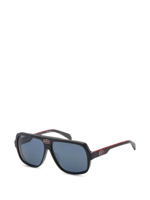 Bugatti logo-plaque pilot-frame sunglasses