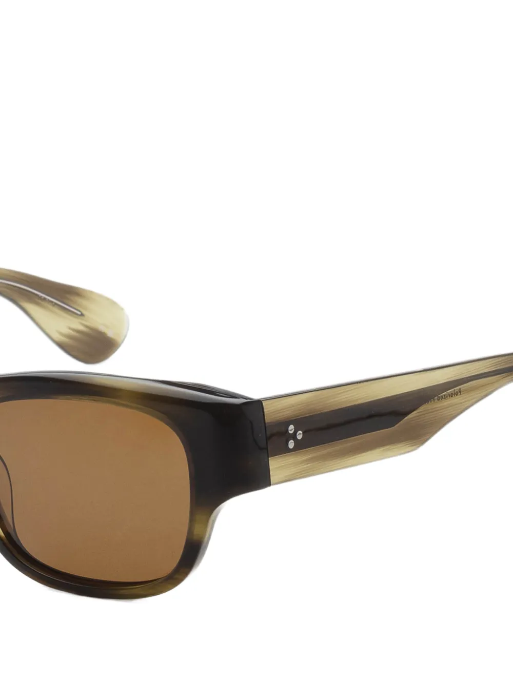 Garrett Leight Shasta zonnebril met vierkant montuur Bruin