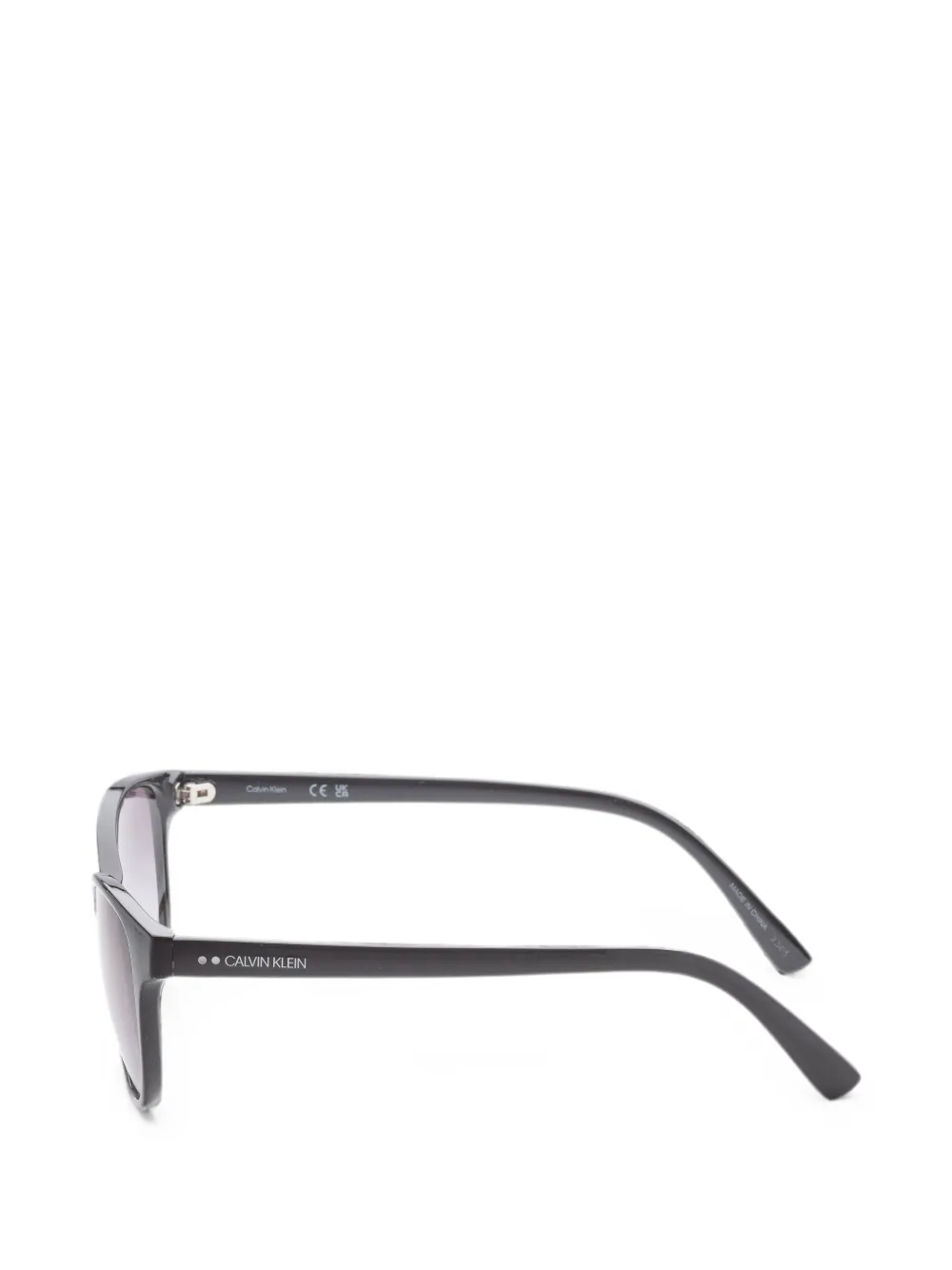 Calvin Klein Logo-print Cat-eye Sunglasses in Black, view 2