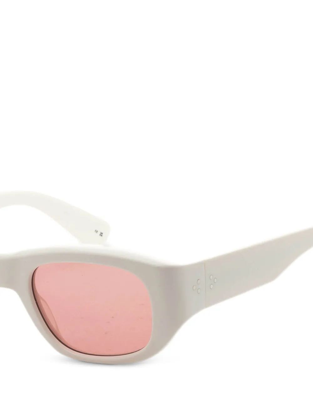 Garrett Leight Laguna zonnebril met rechthoekig montuur Wit