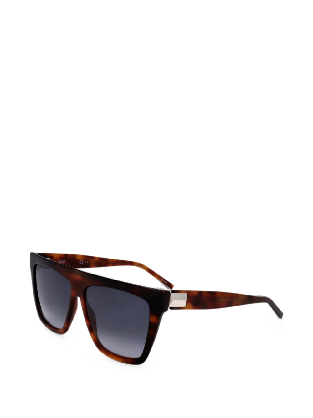 BOSS tortoiseshell-effect square-frame sunglasses - Braun
