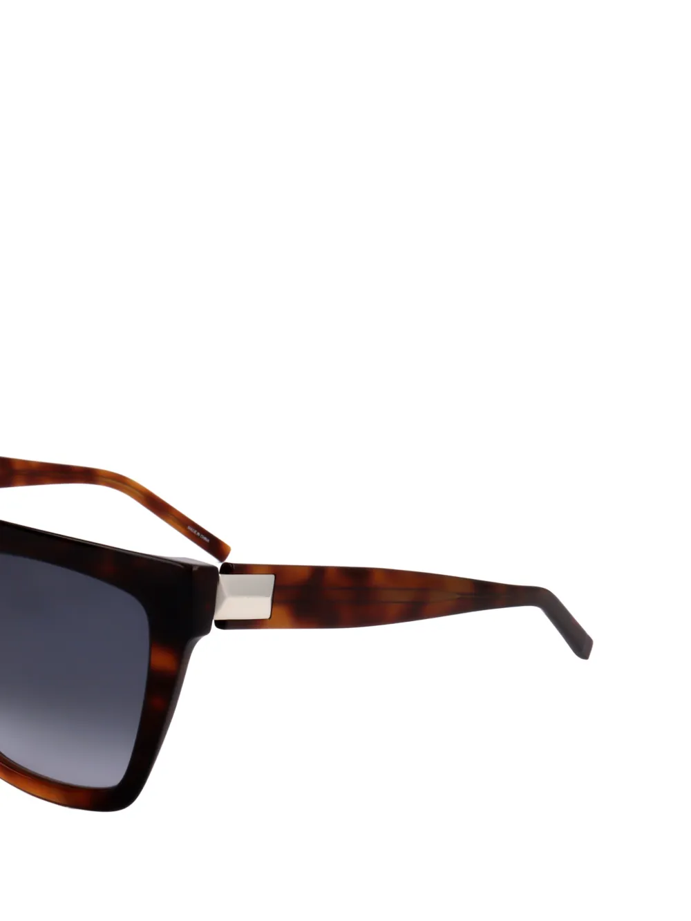 BOSS Zonnebril met vierkant montuur en schildpadschild design Bruin