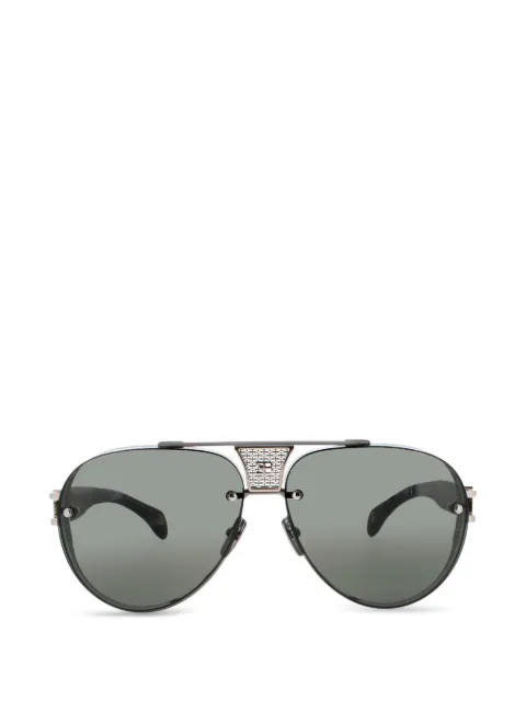 Bugatti lentes de sol con armazón estilo piloto y placa del logo