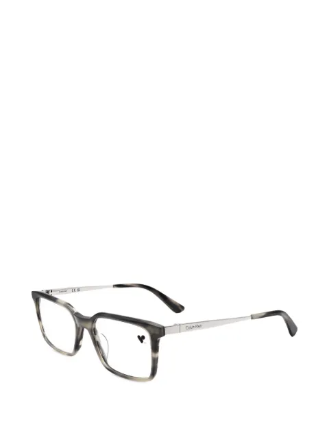 Calvin Klein tortoiseshell-effect rectangle-frame glasses