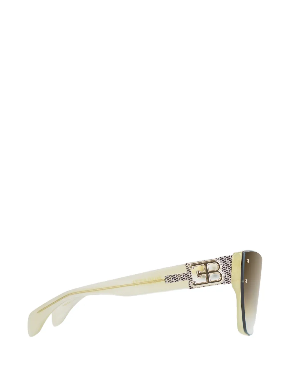 Bugatti Zonnebril met cat-eye montuur en logoplakkaat Beige