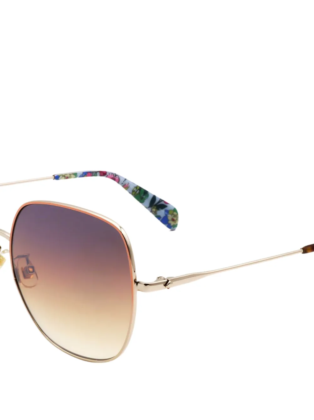 Kate Spade Charli zonnebril met vierkant montuur Goud