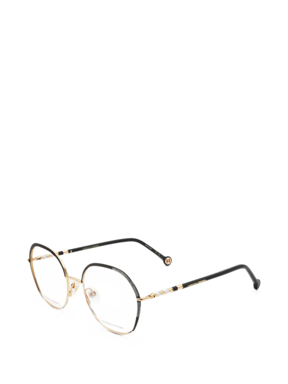 Carolina Herrera Brille mit geometrischem Gestell - Gold