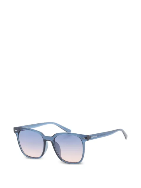 Calvin Klein logo-print square-frame sunglasses