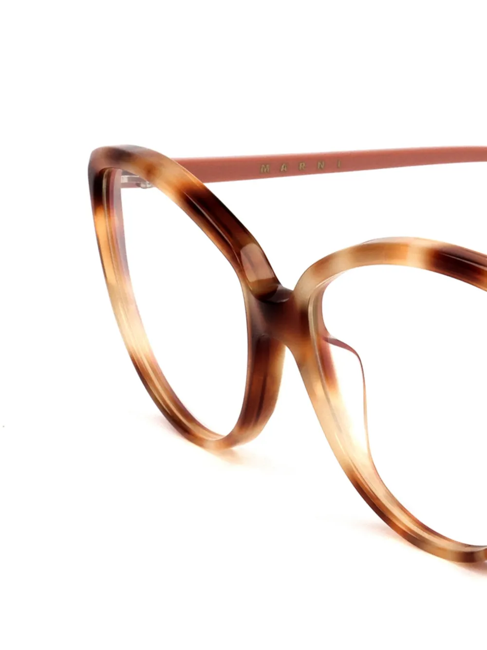 Marni Eyewear Bril met schildpadschild-design Bruin