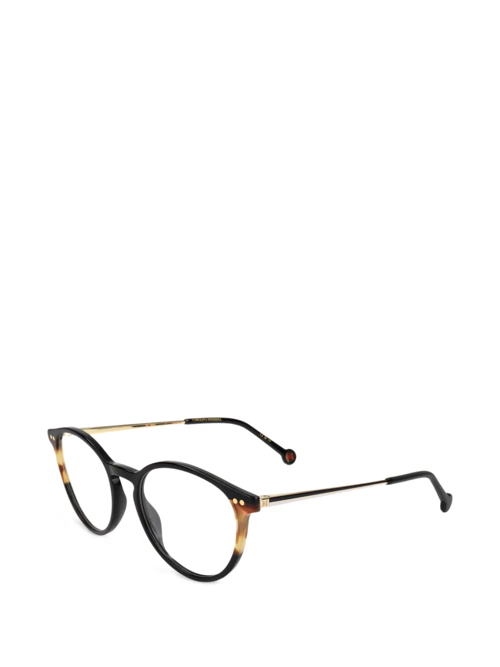 Carolina Herrera Runde Brille in Schildpattoptik - Braun