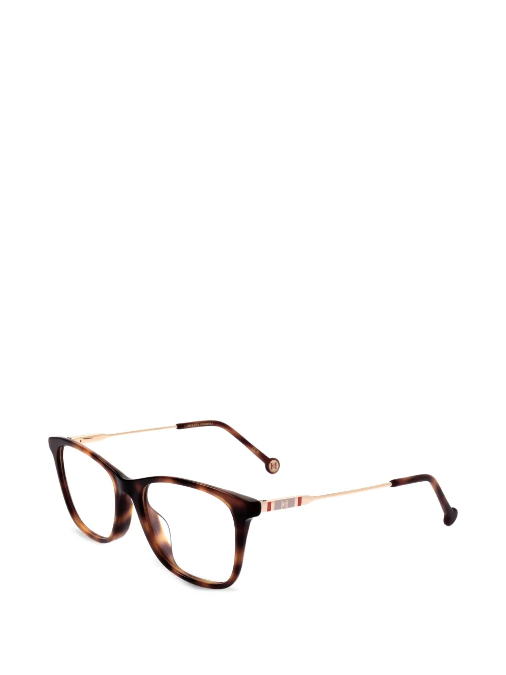 Carolina Herrera tortoiseshell-effect rectangle-frame glasses · One Size