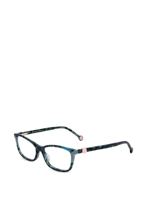 Carolina Herrera tortoiseshell-effect rectangle-frame glasses