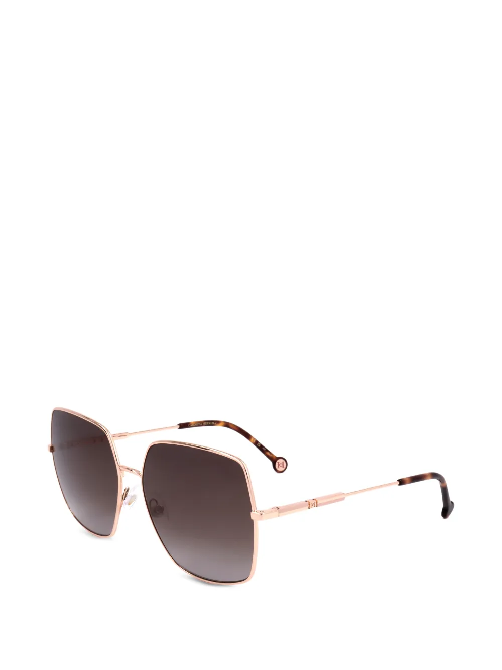 Carolina Herrera Sonnenbrille mit eckigem Gestell - Gold
