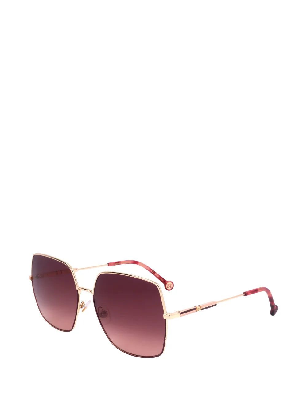 Carolina Herrera Sonnenbrille mit eckigem Gestell - Gold