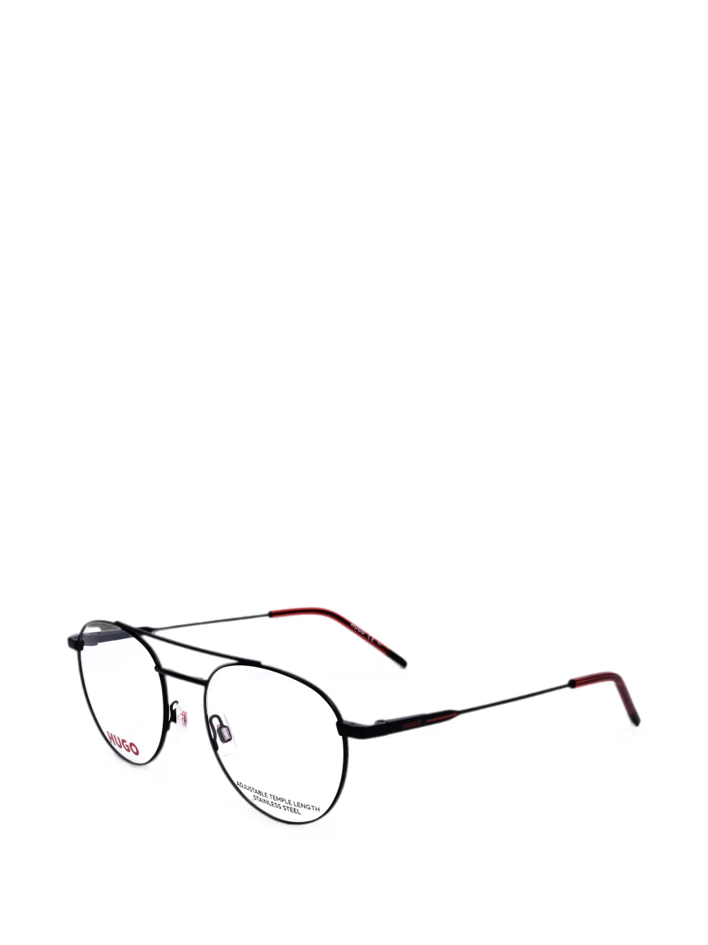 BOSS double-bridge pilot-frame glasses - Schwarz