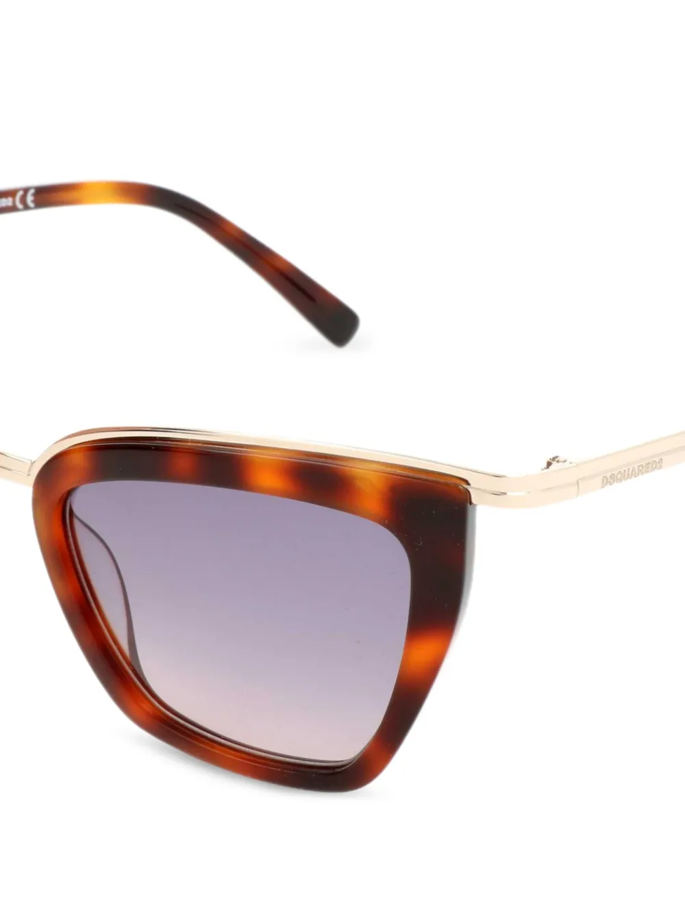 DSQUARED2 Zonnebril met schildpadschild-effect Bruin