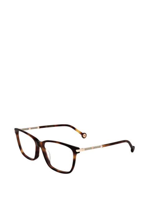 Carolina Herrera tortoiseshell-effect glitter-detail glasses