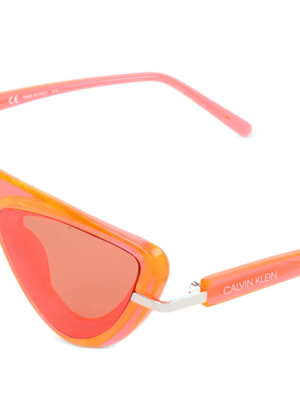 Calvin Klein Zonnebril met cat-eye montuur Oranje