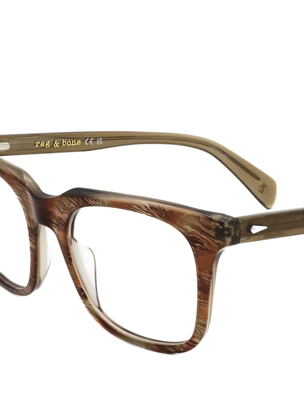 RAG & BONE EYEWEAR Bril met vierkant montuur Bruin