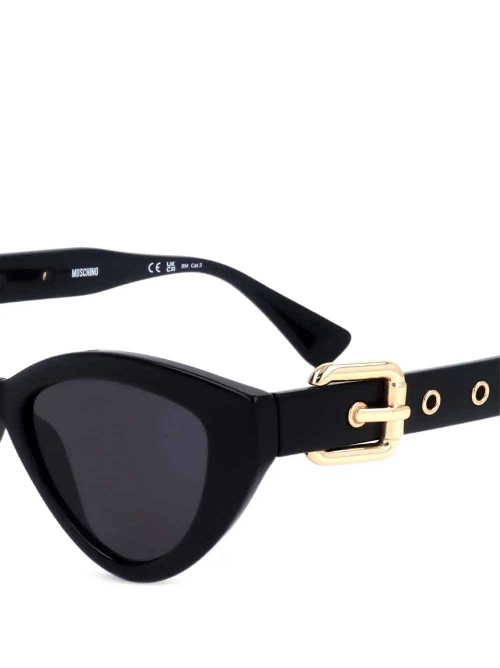 Moschino Eyewear Zonnebril verfraaid met gesp Zwart