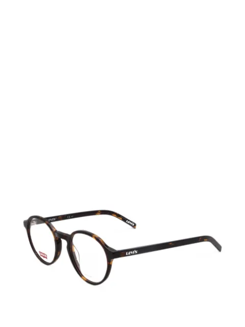 Levi's tortoiseshell-effect round-frame glasses