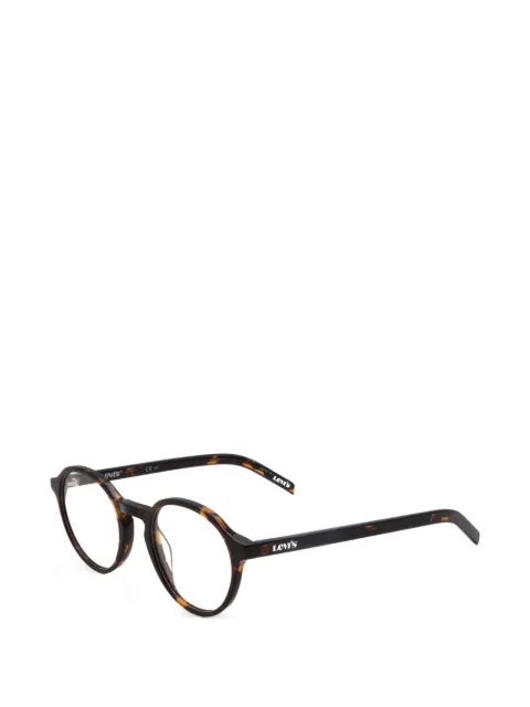 Levi's tortoiseshell-effect round-frame glasses