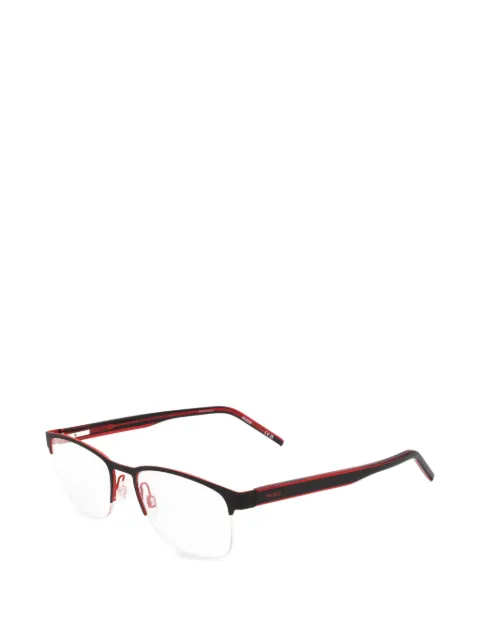 BOSS half-rim rectangle-frame glasses