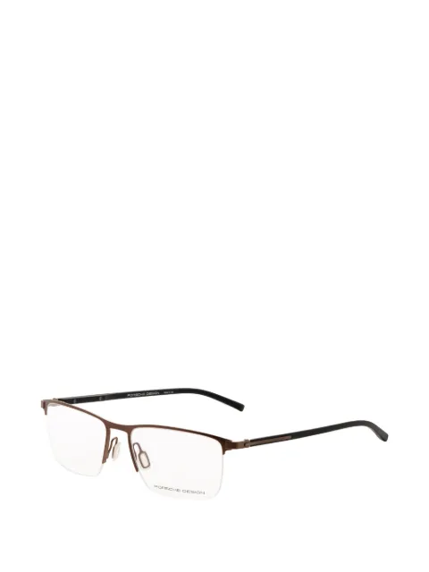 Porsche Design semi-rimless rectangle-frame glasses