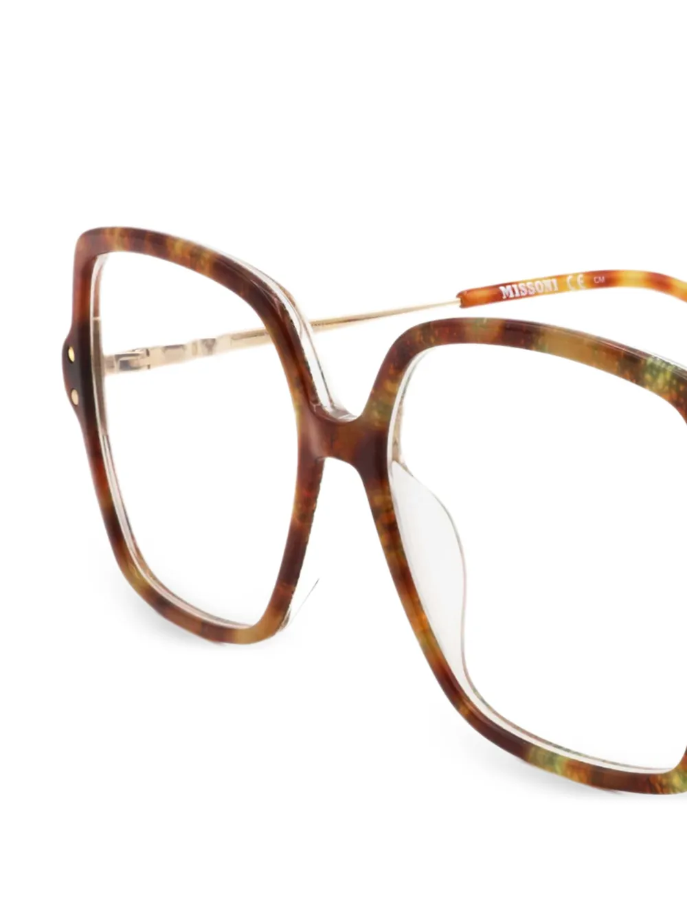 MISSONI EYEWEAR Bril met schildpadschild-design Bruin