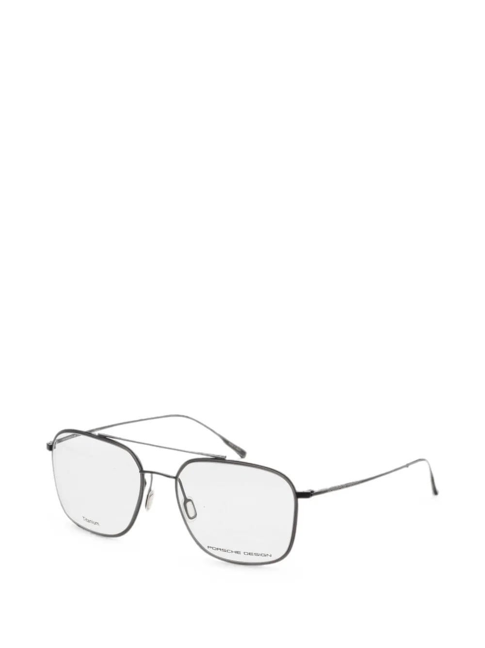 Porsche Design Eckige Sonnenbrille mit Doppelsteg - Grau