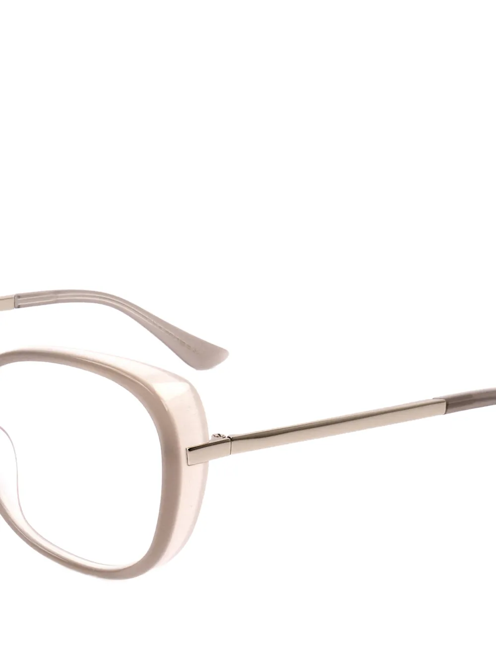 Marni Eyewear Bril met geometrisch montuur Beige