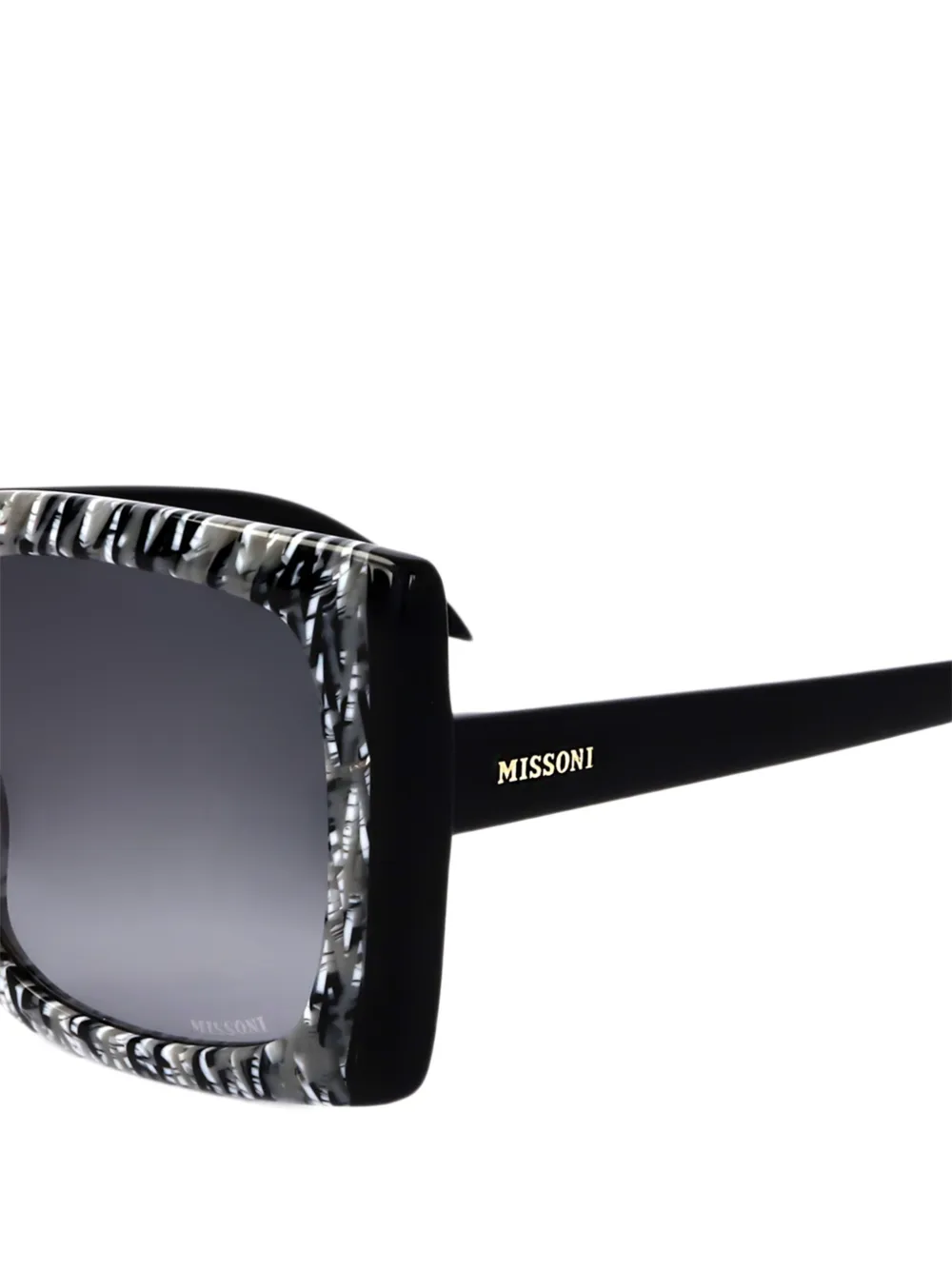 MISSONI EYEWEAR 54 mm zonnebril met zwart patroon en grijs montuur