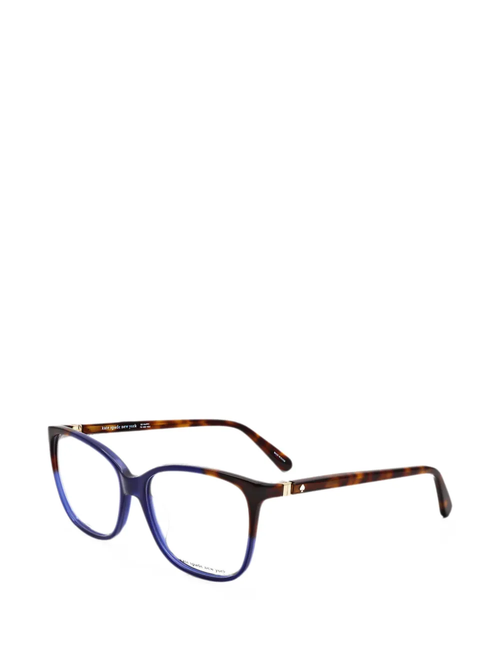 Kate Spade Eckige Karlyn Brille in Schildpattoptik - Blau