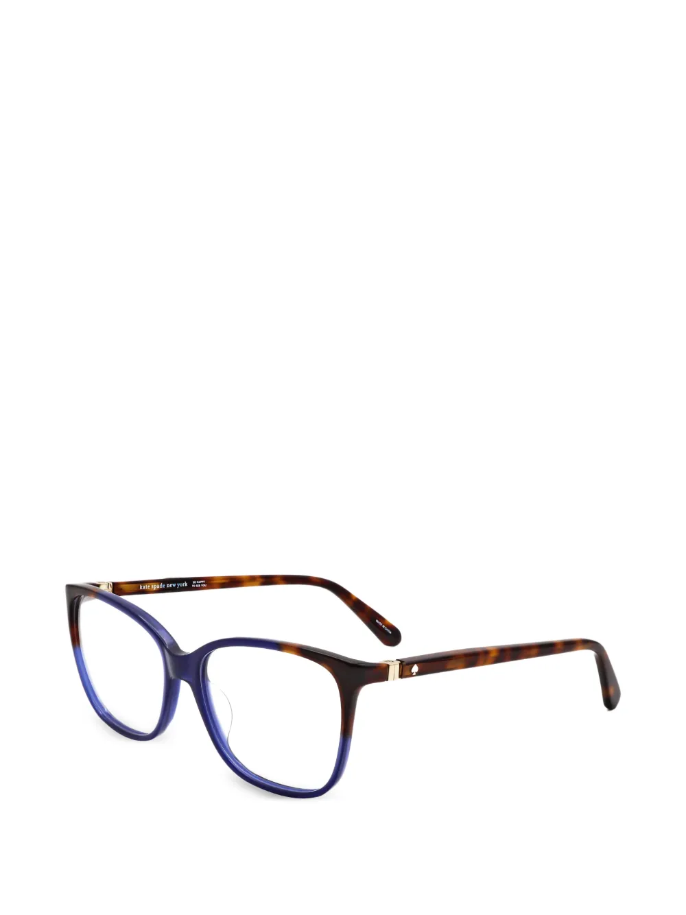 Kate Spade Occhiali squadrati con effetto tartarugato - Blu
