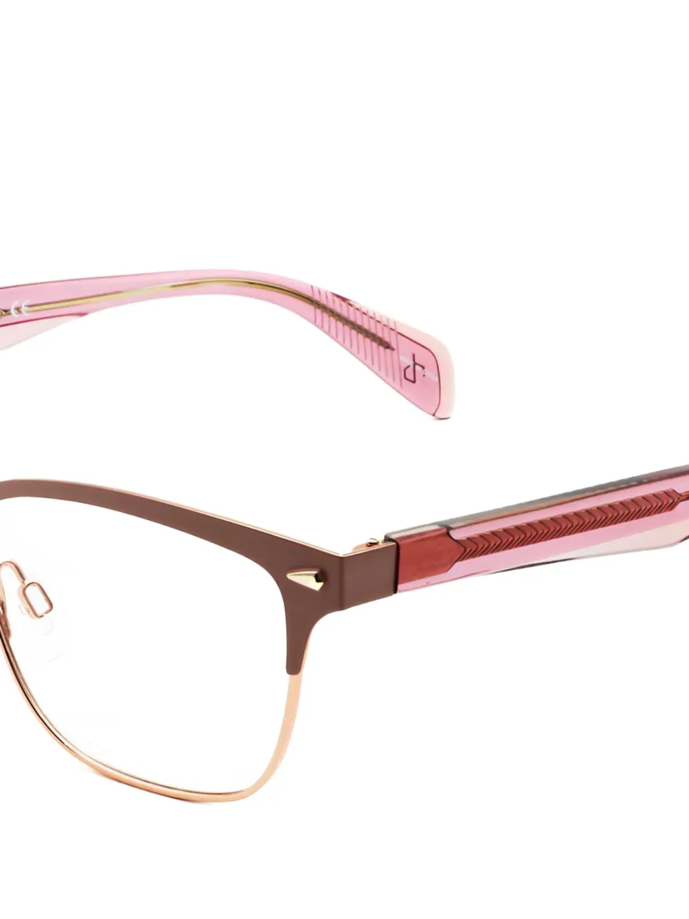 RAG & BONE EYEWEAR Bril met vierkant montuur Roze