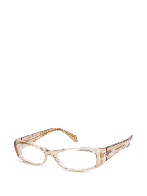 Alexander McQueen Eyewear bird-motif rectangle-frame glasses