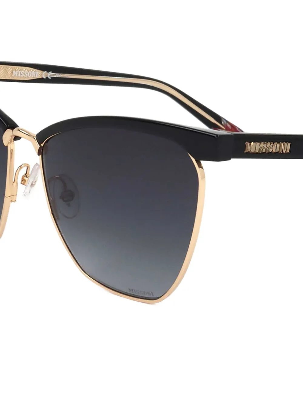 MISSONI EYEWEAR Zonnebril met cat-eye montuur Zwart