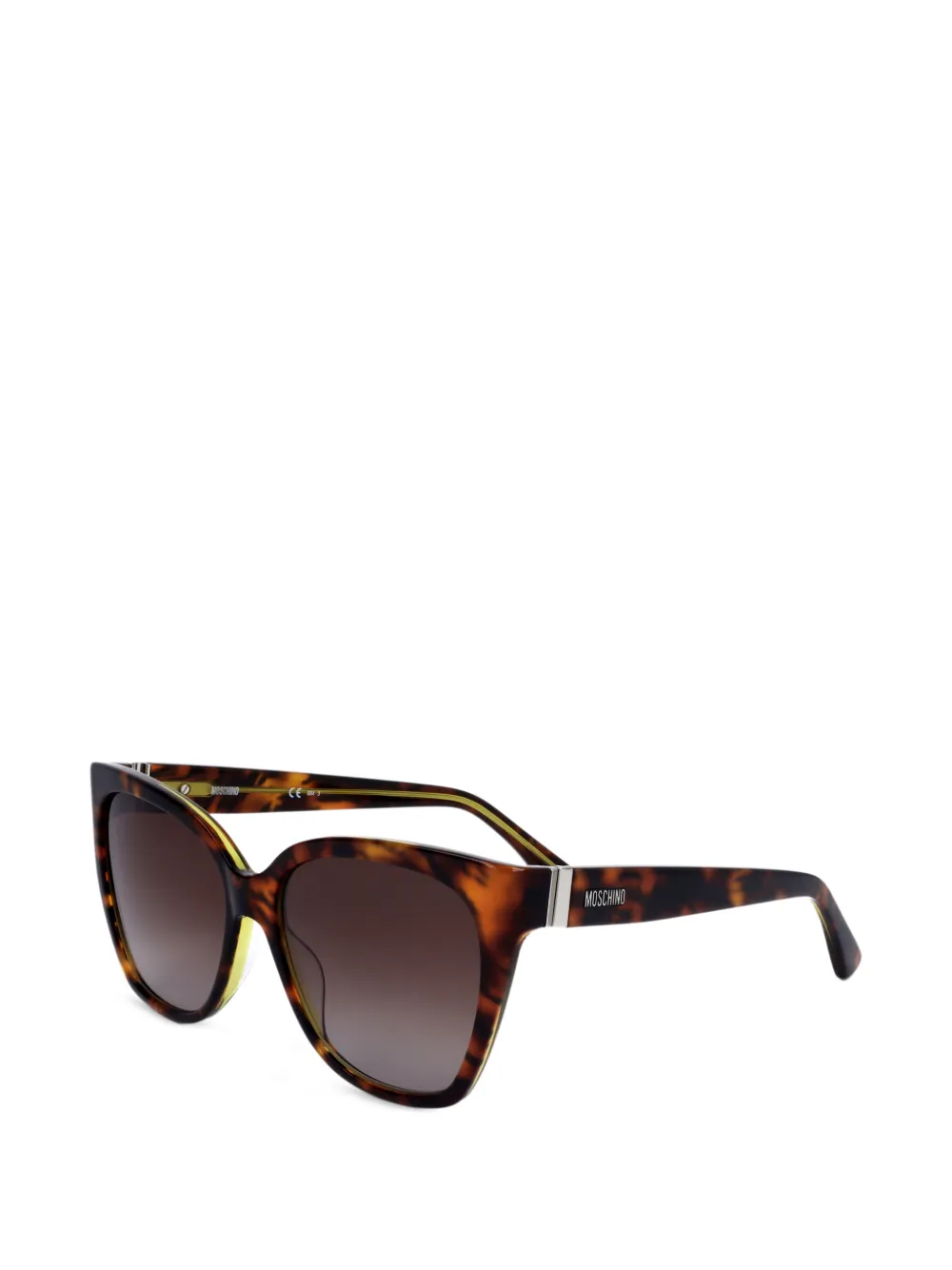 Moschino Eyewear Occhiali da sole con effetto tartarugato - Marrone