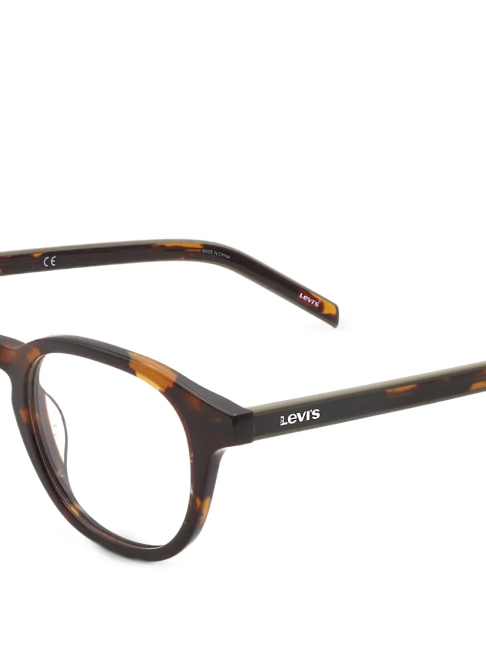 Levi's Bril met schildpadschild-design Bruin